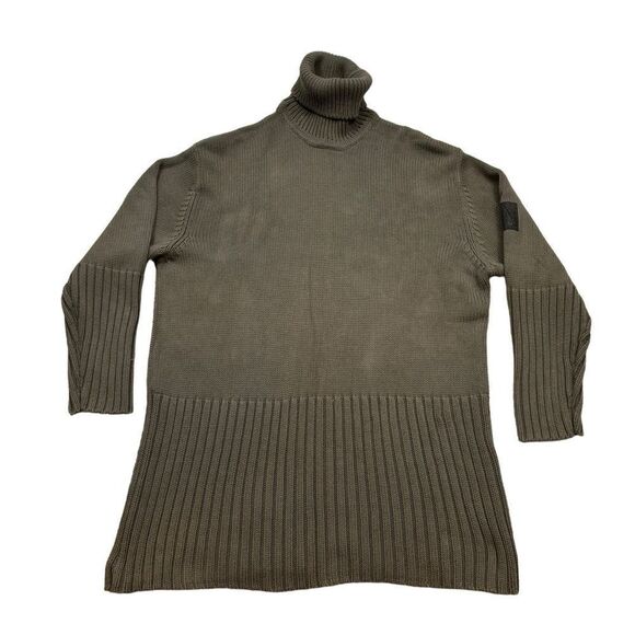 Ladies marithe francois girbaud Green Thick Knit Turtleneck Sweater Dress XXL - Picture 11 of 16